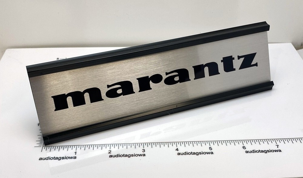 Marantz Component Stereo Desk Sign – Custom Silver Aluminum