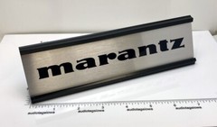 Marantz Component Stereo Desk Sign – Custom Silver Aluminum