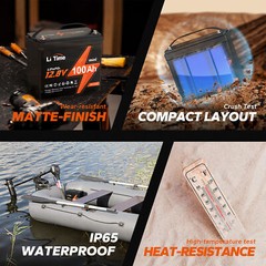 LiTime 12V 100Ah 200/300Ah 460Ah 560Ah LiFePO4 Lithium Battery for RV Solar Lot