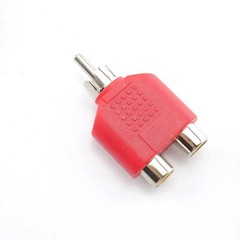 Audio Connectors Adapter Plug RCA Y Splitter AV Audio Converter 1Male to 2Female