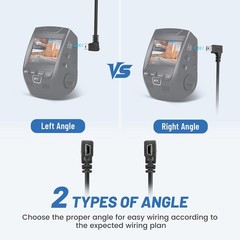 USB 2.0 to Mini USB Dash Cam Charging Power Cable For Rexing V1 V1P Pro V5 V3
