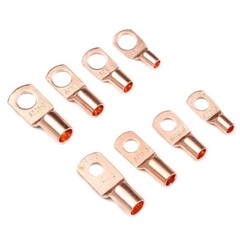 140/240X Battery Cable Lug Tinnrd Copper Ring Crimp Terminals Wire Connector Kit