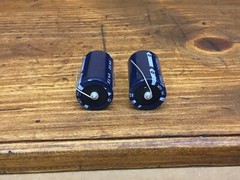 (2) Two 2200uF 35V ELNA Capacitors Made In Japan ELKO Axial Capacitors.