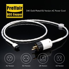EU/US Version to Figure 8 Power Cord OCC Copper Silver Plated Conductor