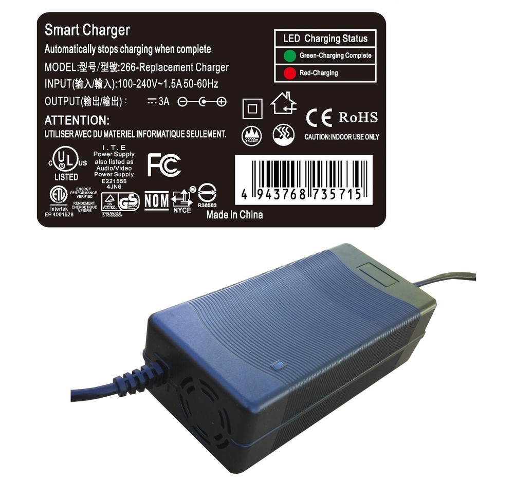 3 Amps Smart Charger for Jetson Magma Hoverboard