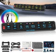 Wireless 208FT RGB Slim Switch Panel LED Momentary Pulsed Flash Switch Controls