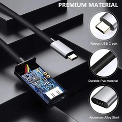 4K 60Hz Type C to HDMI Adapter USB 3.1 HUB HDTV Converter Cable for iPhone 15 TV