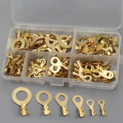 150Pcs None Insulated Rings Terminals for Crimp Solid wire or Stranded wire