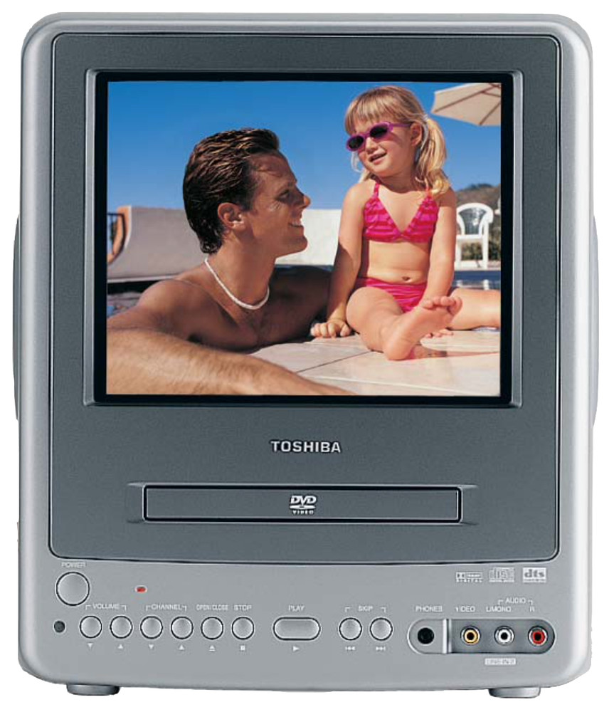 TOSHIBA | 9″ TV DVD COMBO ✪NOS✪ MD9DP1 RARE RETIRED PORTABLE 12V DC 120V AC CRT