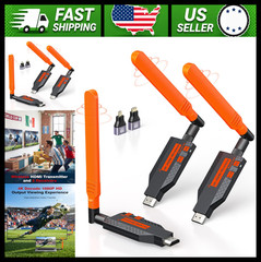 Wireless HDMI Transmitter and 2 Receivers 4K 1080P 350FT Plug & Play