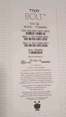 TiVo BOLT 500GB White TCD849500 Remote Charger Plug Included