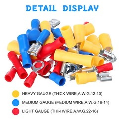 300/1200Pcs Car Wire Assorted Insulated Electrical Terminal Connectors Crimp Kit