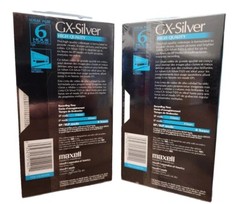 2 NEW Sealed Maxell GX-Silver 6 Hours T-120 VHS Blank Tape VCR Tapes