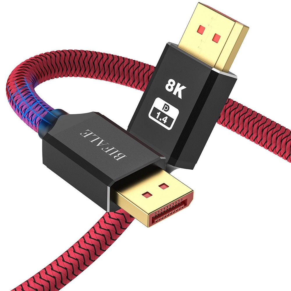 25ft 8K DisplayPort 1.4 Cable Braided DP 1.4 Cord 8K@60Hz 4K@144Hz HBR3