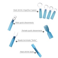 Heat Shrink Wire Connector DIY Kit 250PCS Waterproof Marine Automotive Terminals