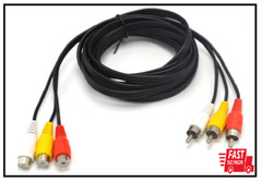 Padarsey® 10ft 3RCA Male to Female Audio Composite Extension Video Cable DVD