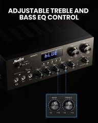 Bluetooth 5.0 Stereo Receiver – 400W Peak Audio Amplifier for Home Theater