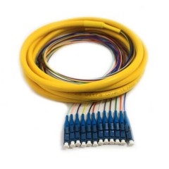 12 Strand Fiber Pigtail Singlemode LC/UPC 3M(1m 900um fanout + 2m distribution)