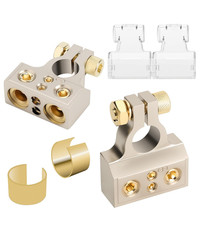 2 Pack Battery Terminal Connectors 0/2/4/6/8/10 AWG Terminals, Car Battery