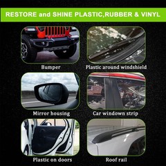 FOLLOWIN Plastic Restorer for Cars, Coating Exterior Black Trim 60ml