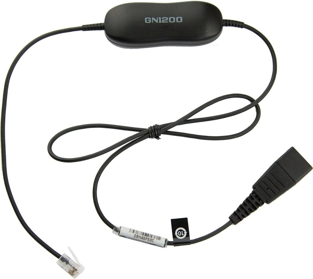 Jabra GN1200 Smart Cord Straight 0.8m Cable RJ to QD Quick-Disconnect 88001-99