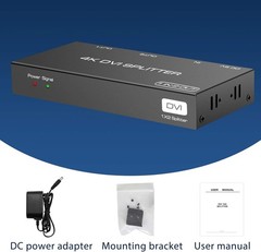DVI Splitter 1 in 2 Out 2 Port DVI Dual Monitors Distribution Duplicator Video S