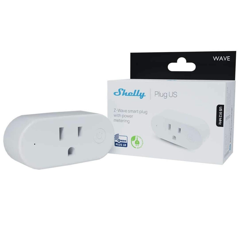 Shelly Wave Plug US LR Z-Wave Smart Plug 15A 1800W Energy Monitoring – Open Box