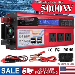 5000W Car Power Inverter DC 12V To AC 110V modified Sine Wave Solar Converter