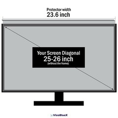25-26 inch Anti-Blue Light Computer Monitor Filter PC Screen Protector –Open Box