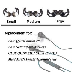 Bose Replacement Noise Isolation Silicone Earbuds/Earplug Tips Pairs Size SML