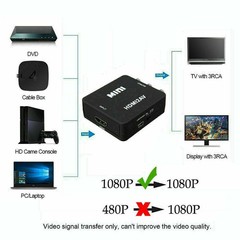 HDMI To RCA AV Converter Adapter 1080P CVBs 3RCA For Video Audio Xbox TV PC DVD