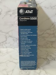 AT&T 5500 Cordless Speakerphone Box Instructions Cord Battery Untested