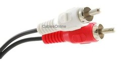 3ft 2-RCA Male to 2-RCA Female Red/White Extension Cable, CablesOnline AV-E403RW