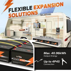 LiTime 12V 200Ah 300Ah 400Ah LiFePO4 Lithium Battery for RV Off-Grid Solar