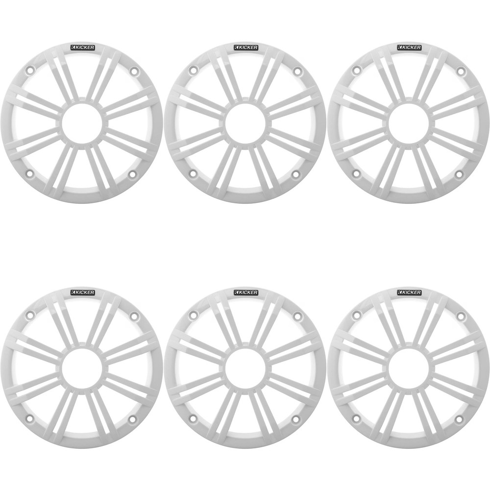 Kicker (6) OEM 6.5″ White Grill Upfittings Popular with Veranda, Godfrey, Ben…