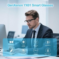 Lightweight AI Smart Glasses – Bluetooth, Photochromic Lenses, with Speakers