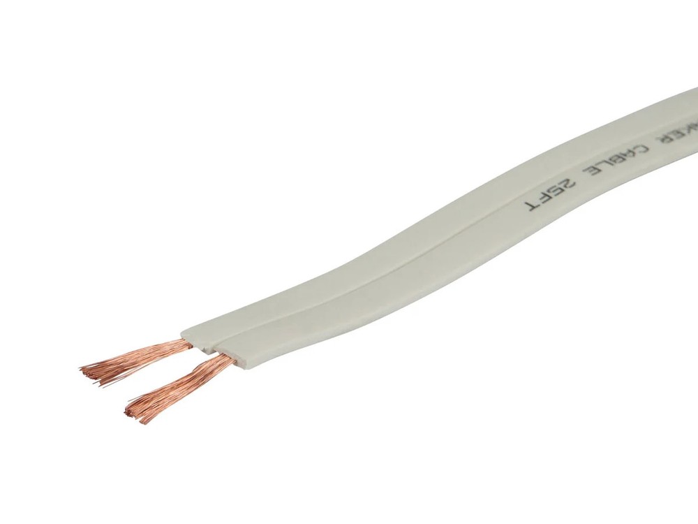 Monoprice Speaker Wire, Flat CL2 Rated, 2-Conductor, 16AWG, 100ft