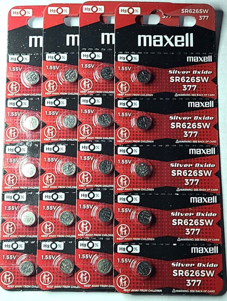 20 PACK MAXELL 377 SR626SW SR626 SILVER OXIDE (GOOD EXP 12/30) FREE SHIPPING