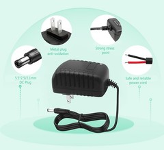 12V 1.5A Power Supply 18W AC Adapter 100-240V AC to DC Converter 12 Volt 1.5 Amp