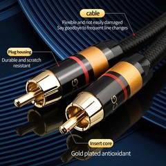 YYTCG Digital Coaxial Audio Cable 75Ω RCA to RCA SPDIF HiFi OFC Speaker Wire