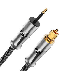24K Gold-Plated Optical Audio Cable [10Ft/3M] – Digital Toslink SPDIF Cable Comp