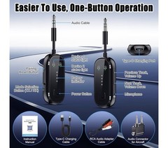Bluetooth 6.0 2-in-1 TX/RX 3.5mm AUX Adapter Type-C Charging Low Latency