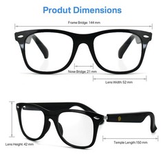 Smart Glasses, Bluetooth Audio Glasses for Women Men, Open Ear Sound with Mic…