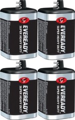 4 Eveready 1209 Zinc-Carbon Super Heavy Duty Lantern 6 Volts Batteries