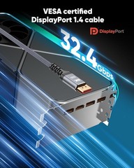 DisplayPort Cable 1.4, [VESA Certified] 8K 4K DP Cable 6.6ft, Display Port Ca…