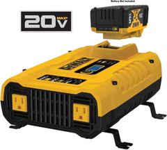 20V Power Inverter 1000 Watt Dual AC USB Ports Battery Clamps DC Plug Use