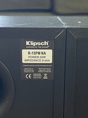 Klipsch Reference R-15M NA 340W 8 Ohms Bookshelf Monitor Speakers (Pair)