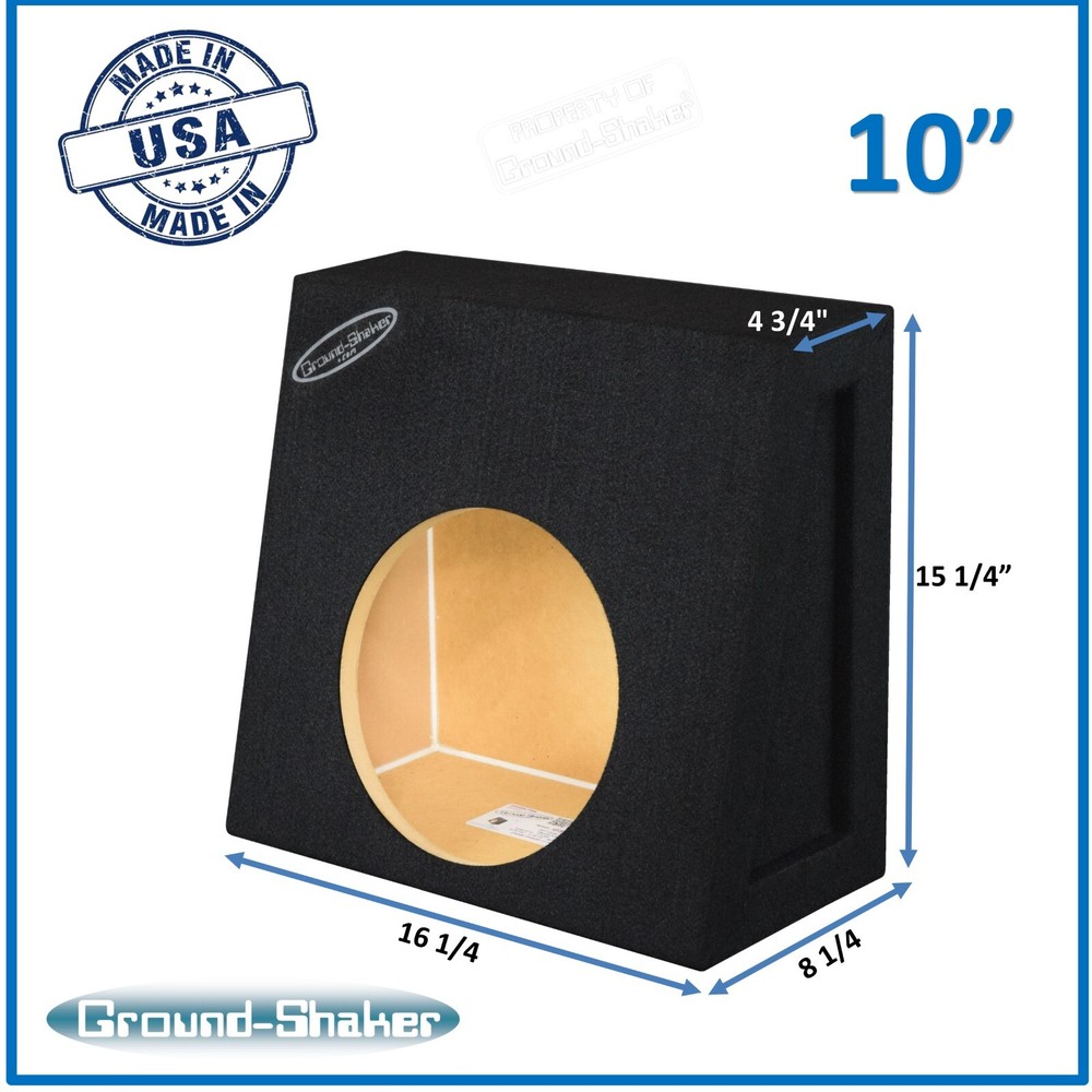 10″ Single Sealed Sub Box Subwoofer Enclosure For Regular Cab Trucks