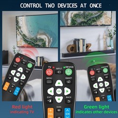 Big Button Universal Remote Control for Seniors, 2-Device Switching, 4-in-1