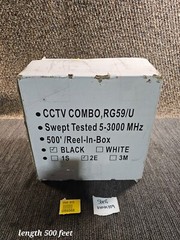 Five Star RG59 500 ft Siamese Combo CCTV Coaxial Video Power Cable Black – 20AWG